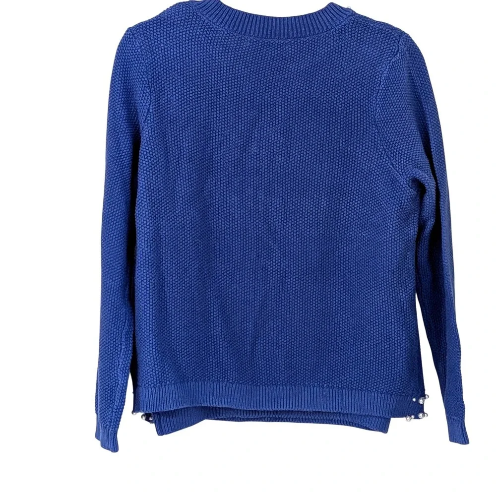 Kate & Mallory Blue Pearl Embellished Knit Cardigan Tank‎ Set Size S NWOT